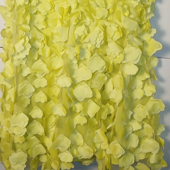 ANTHROPOLOGY Maeve  FLOATY Sunny Lemon Lime Appliqued MINI Dress. Size M  EUC! - Picture 6 of 13